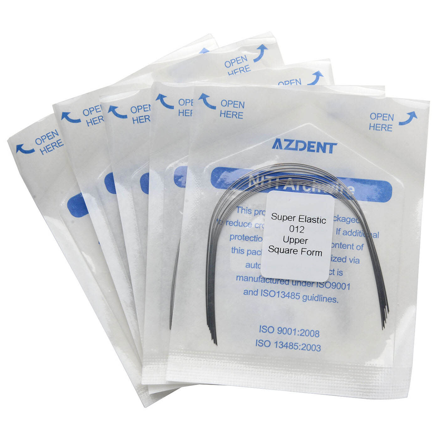 AZDENT Dental Orthodontic Super Elastic Niti Round Arch Wire Ovoid / Natural FDA