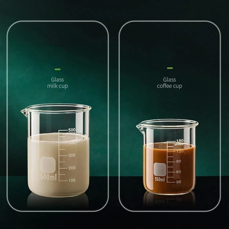 50/100/150/250/500/1000ml High Borosilicate Glass Measuring Cup Clear Scale Cup