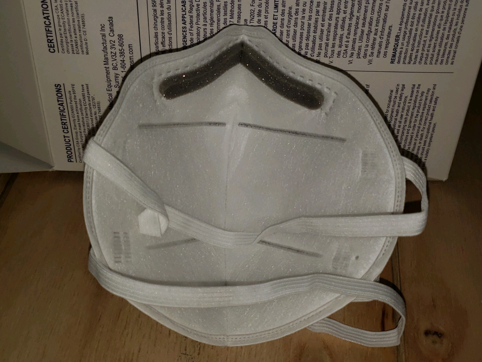 100 Pcs 95FPE Particulate Respirator Surgical Mask CSA Approved Filters 95%+ PFE