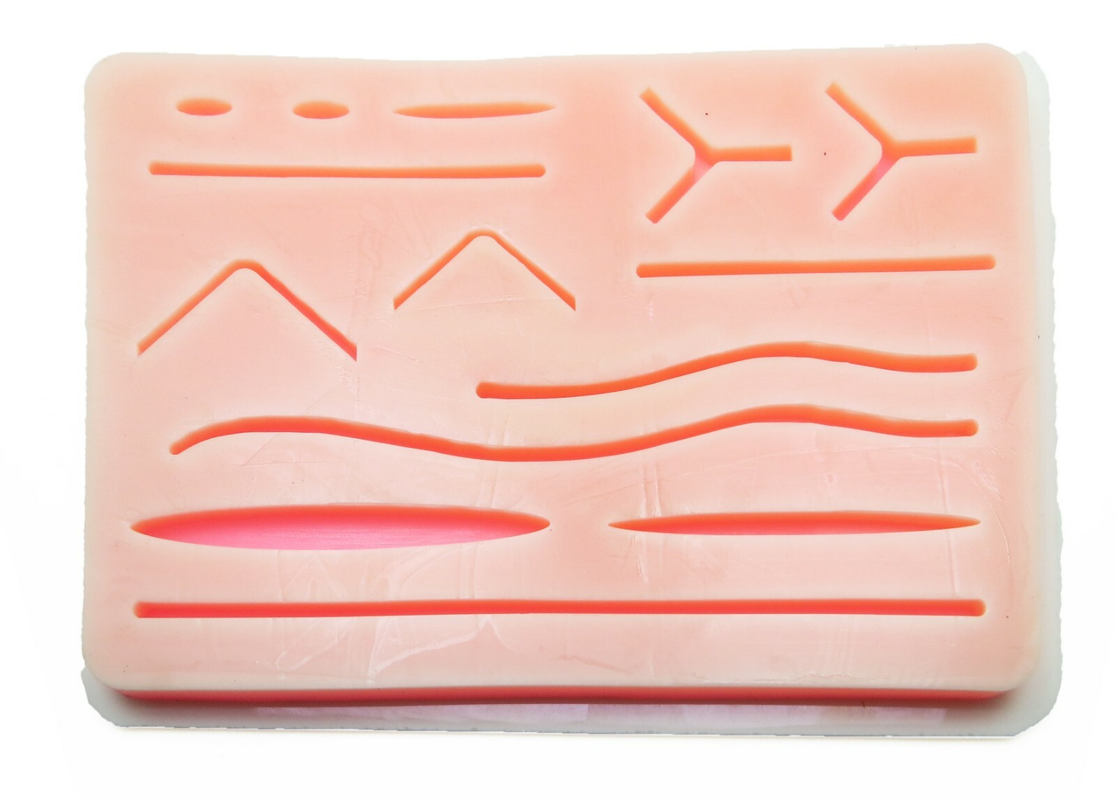 Silicon Suture Training Pad W/ Tray Large Suture Pad 14 Wounds Premium Set