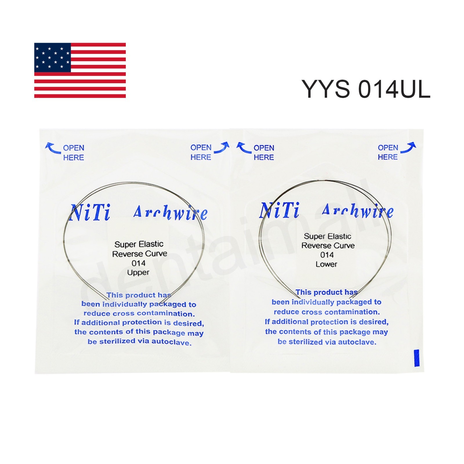 US Dental Orthodontic Reverse Curve Arch Wire Super Elastic NiTi Upper Lower