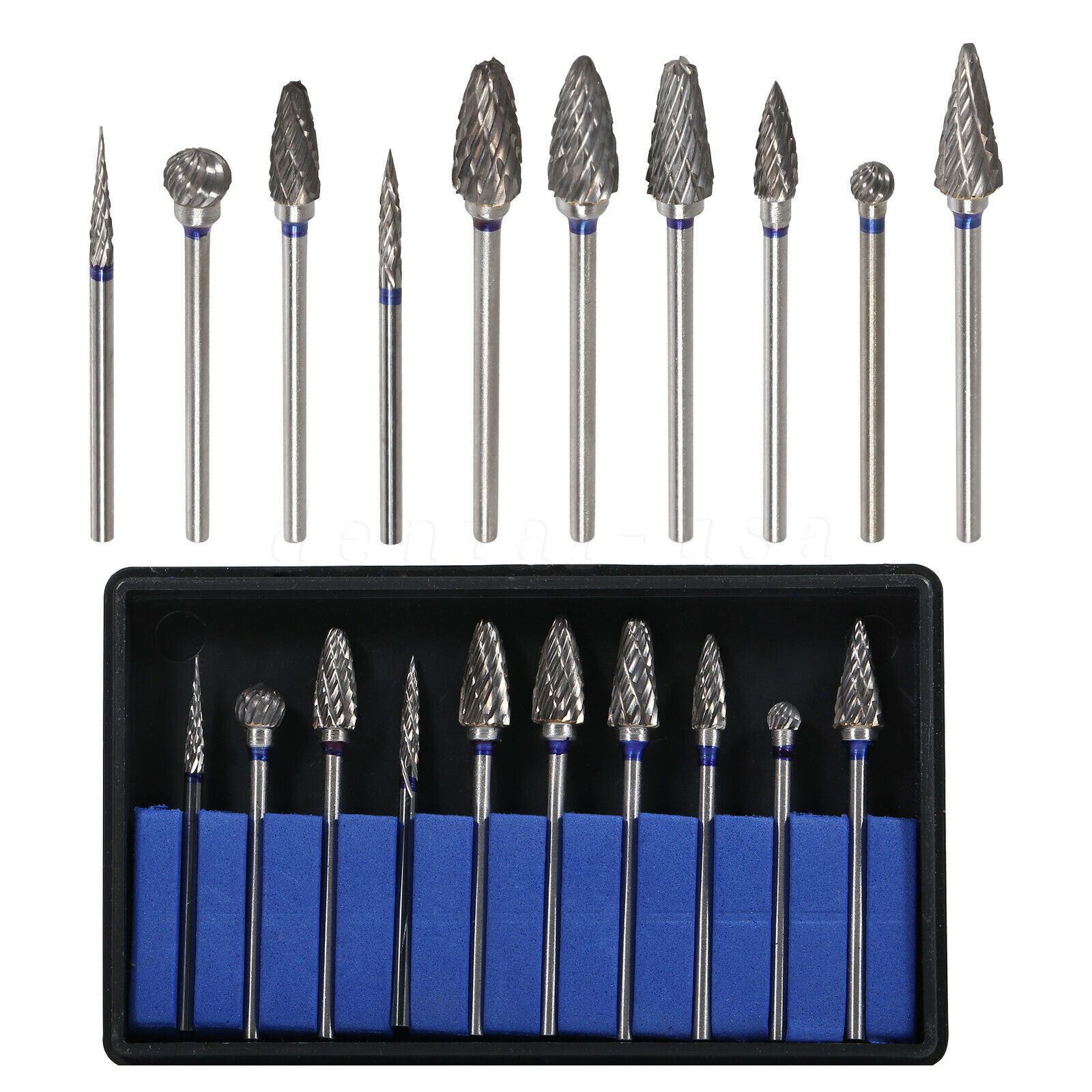 Dental Carbide Tungsten Steel Polishing Drills Acrylic Carbide Burs