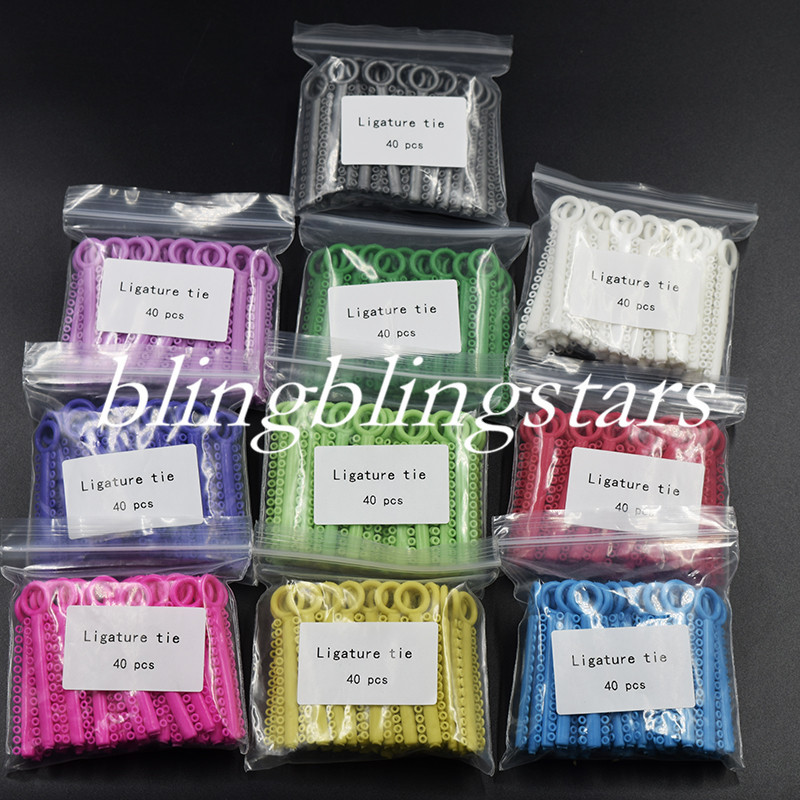 1040 Pcs Dental Orthodontic Elastic Braces Rubber Bands Ligature Ties 37 Colors