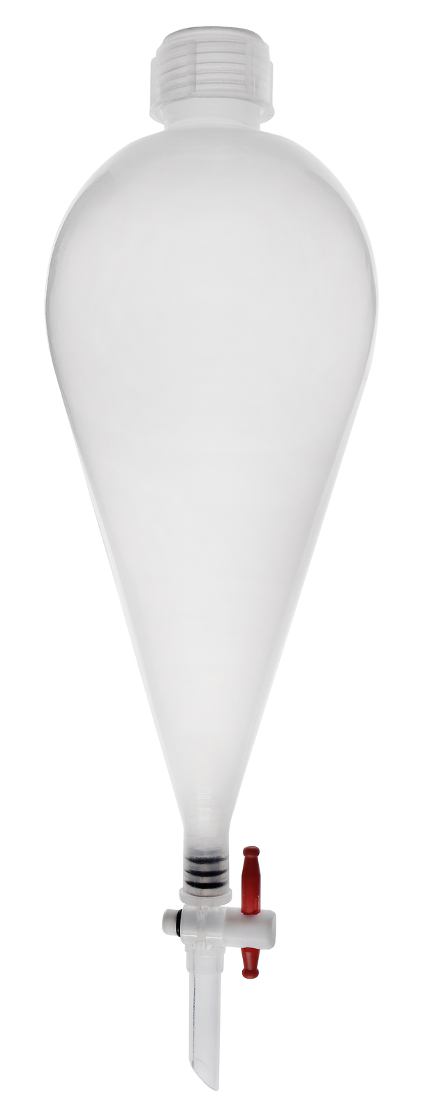 Eisco Labs 500ml Separatory Funnel with Cap, PTFE Key Stopcock – Polypropylene