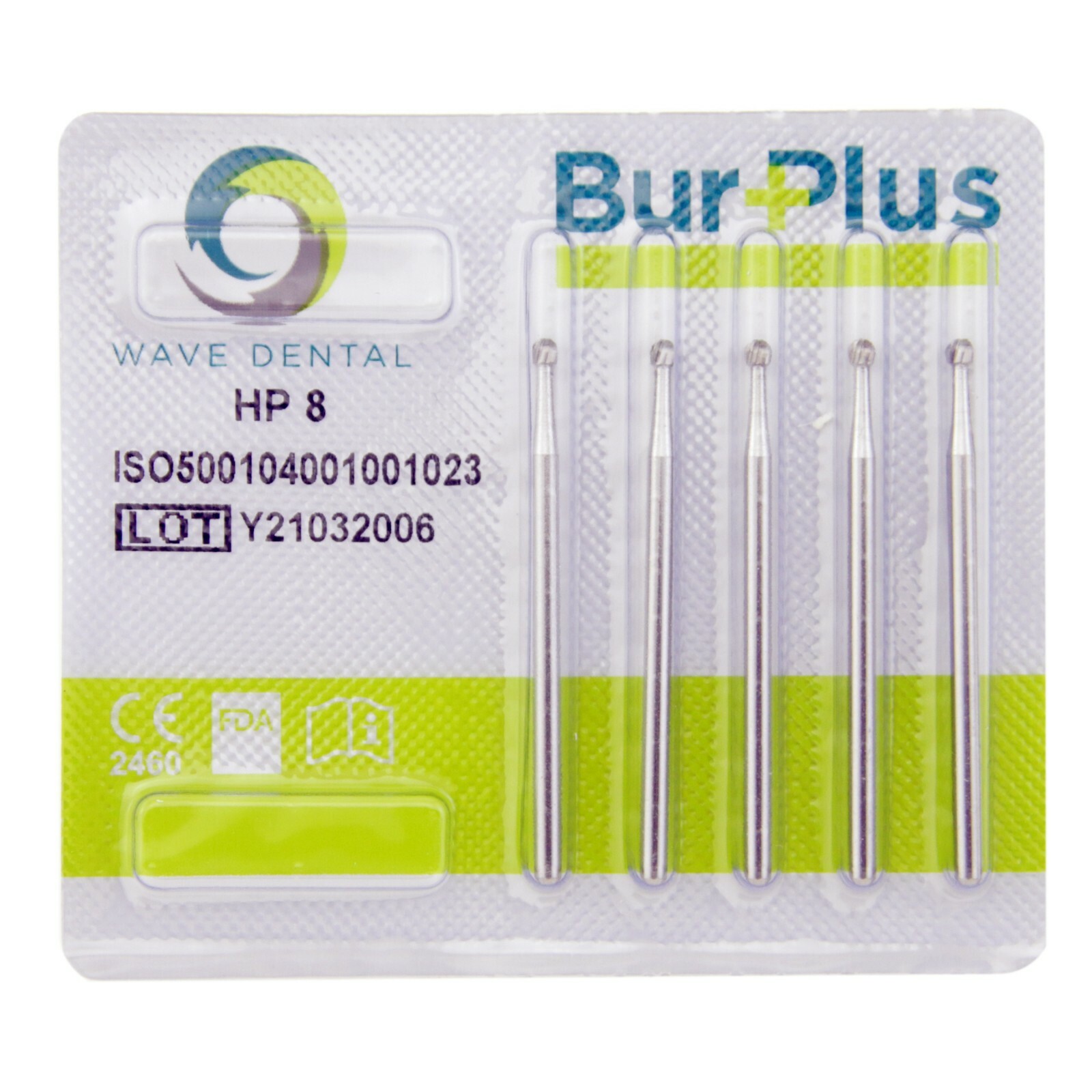 Wave Dental Round Carbide Bur Straight Handpiece Burs 44.5mm HP #1/4 1/2 2 4 6 8