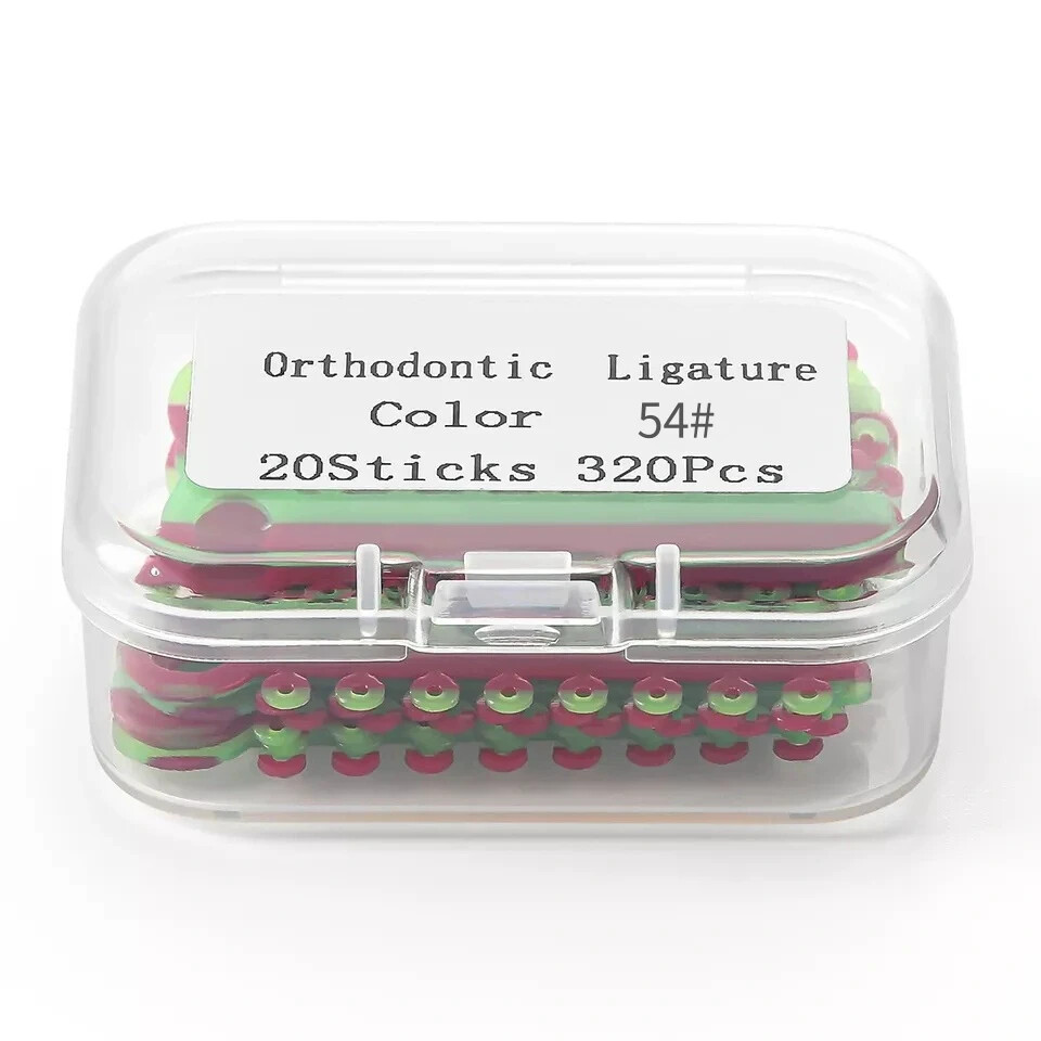 Ligaduras de ortodoncia dental Bandas elásticas Ligature Tie Single/Double Color