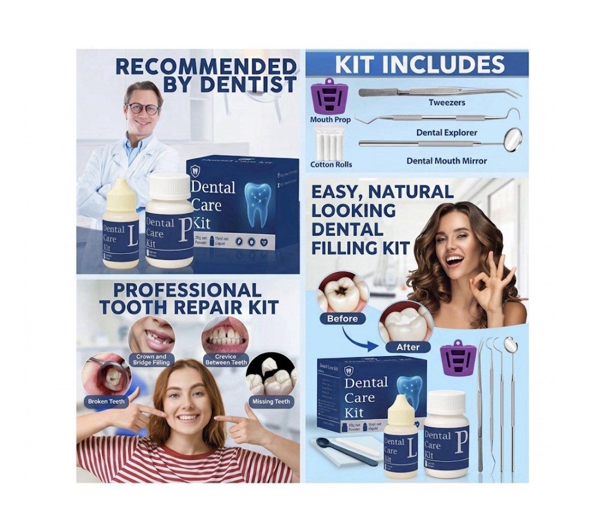 CLYVO Dental Repair Kit Zinc Oxide Eugenol Temporary Tooth Filling Crowns