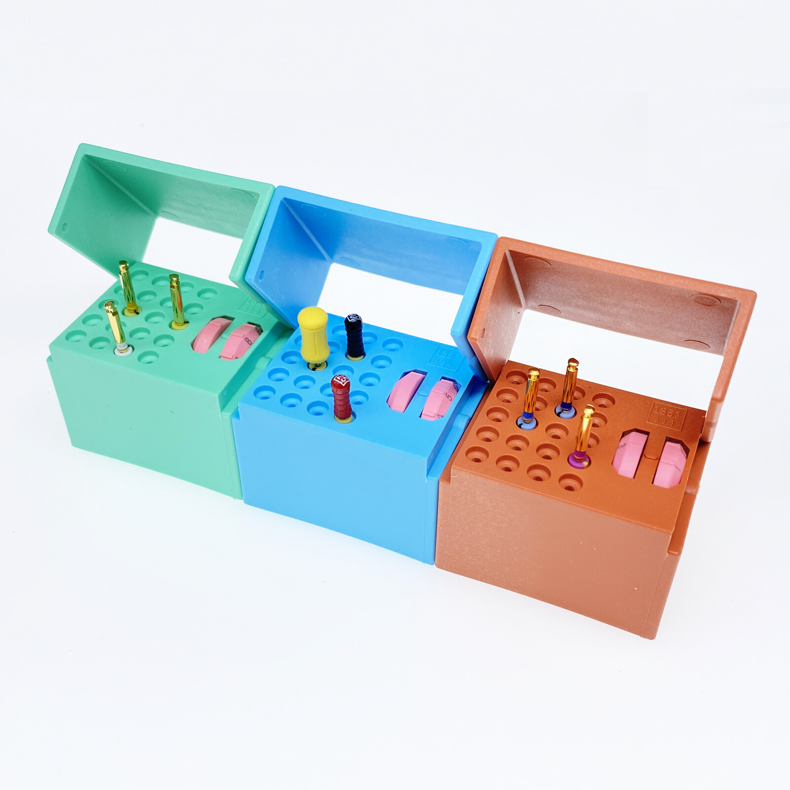 Dental 6/10/20 Holes Endo Files Holder With Memory Autoclavable Box Endodontic