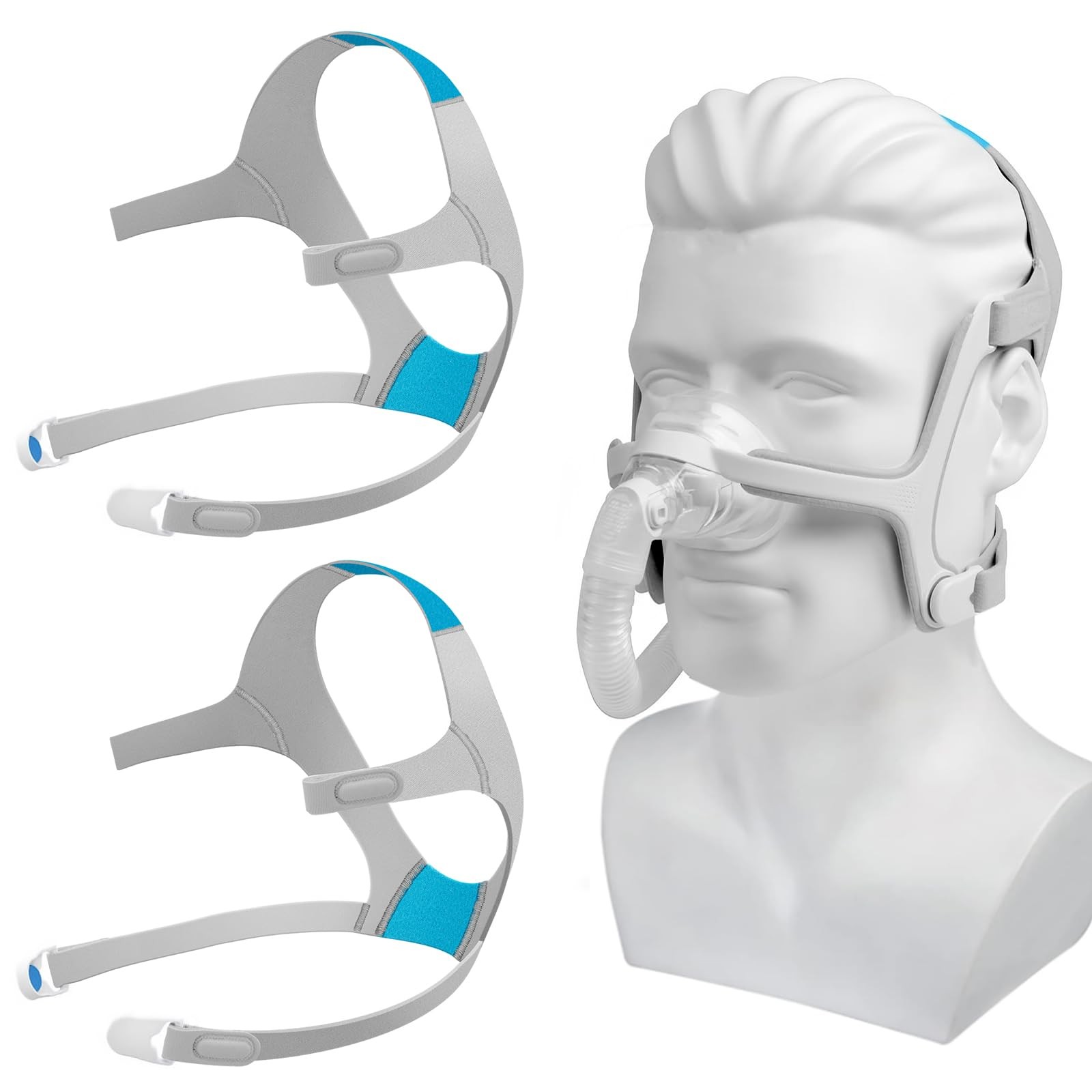 2-Pack Headgear for AirFit N20/ AirTouch N20 CPAP Masks – Replacement Grey