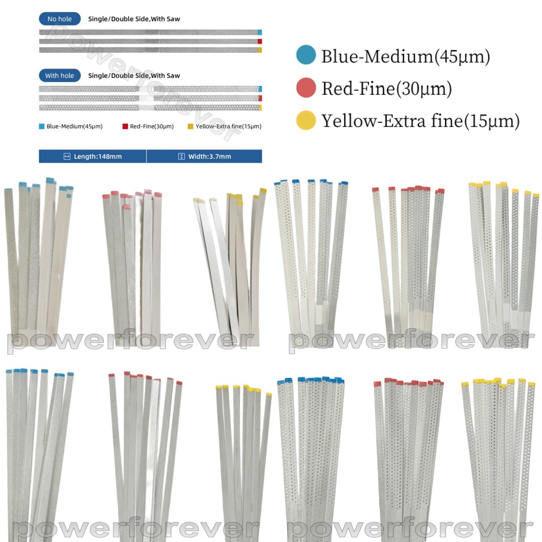 Dental Saw Diamond Polishing Finishing Strips Orthodontic IPR Strip Fine Medium