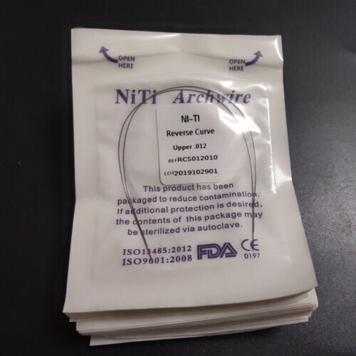 Dental Orthodontic Reverse Curve Arch Wire Niti Super Elastic Round