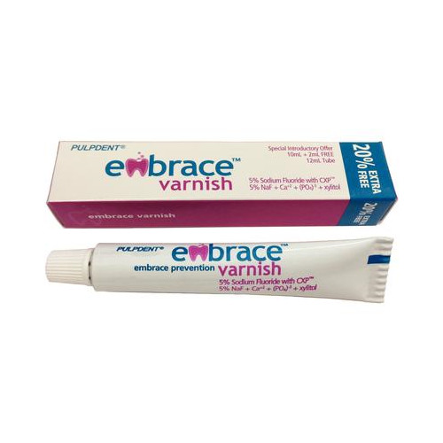 Pulpdent FVT Embrace Fluoride Dental Varnish With CXP Tube 12 mL