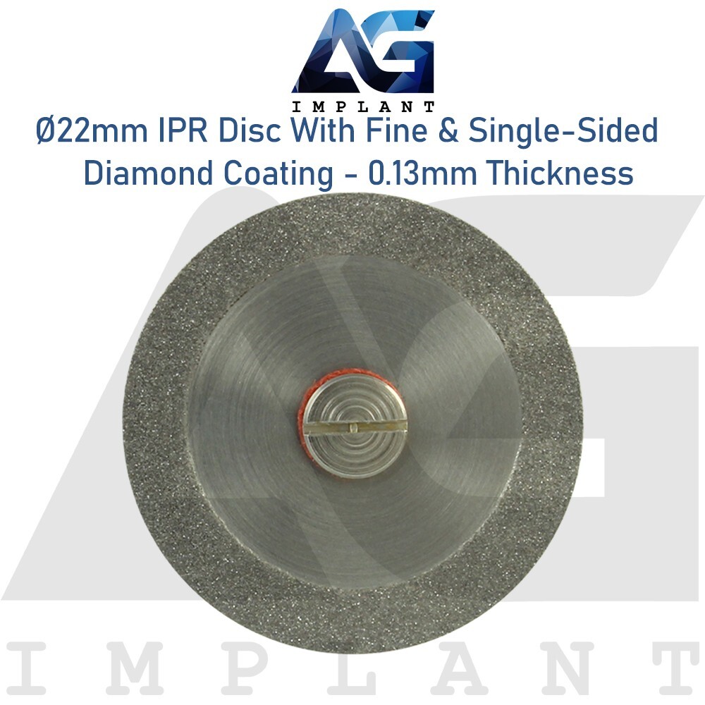 Ø22mm IPR Disc Fine Single Sided Diamond Coating 0.13 Ortho Mandrel
