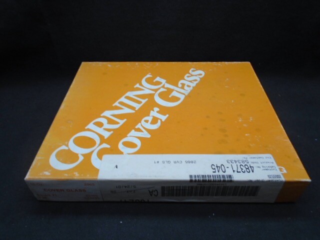 CORNING PYREX 22mm x 22mm Square #1 Cover Glass 10 Packs/Case 2865-22