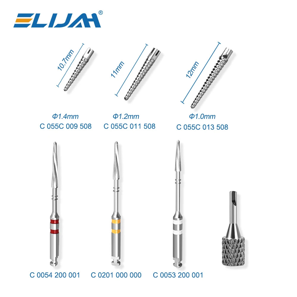Dental Screw Post Completed Kit Silver Plated Stainless Steels Endo Conical Pins