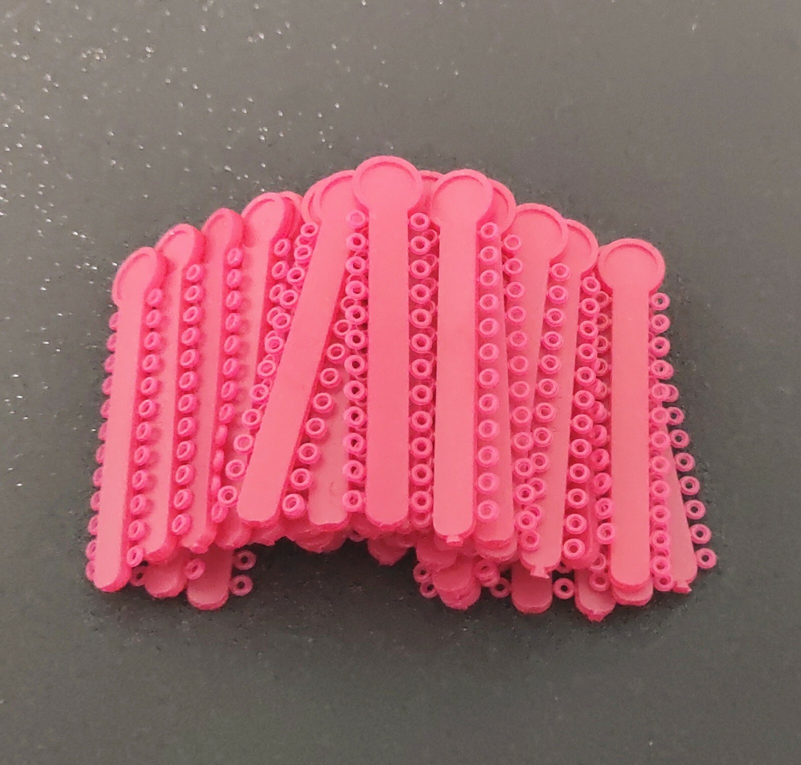 1 Pack 1008Pcs Dental Orthodontics Elastic Ligature Ties Rubber Bands Hot Pink