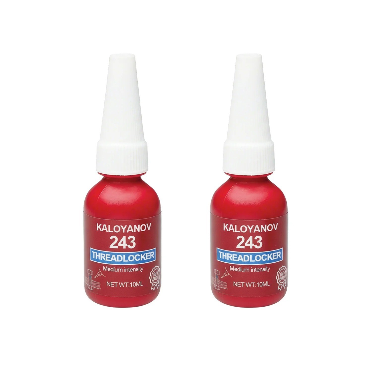 10/50ml Threadlocker 243 Blue Medium Strength Removable Thread Lock Adhesive