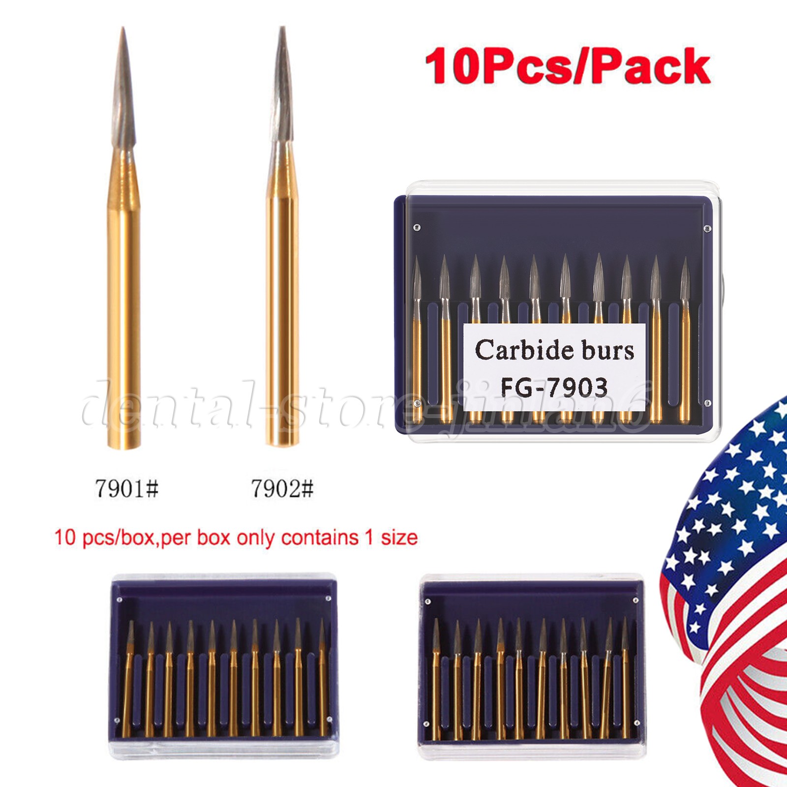 Dental Carbide Trimming & Finishing Burs FG7404/7406/7408/7901/7902/7903