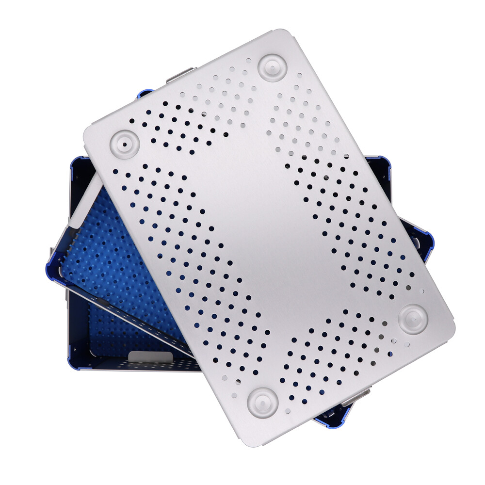 double layer sterilization tray case box 300*200*90mm surgical instrument