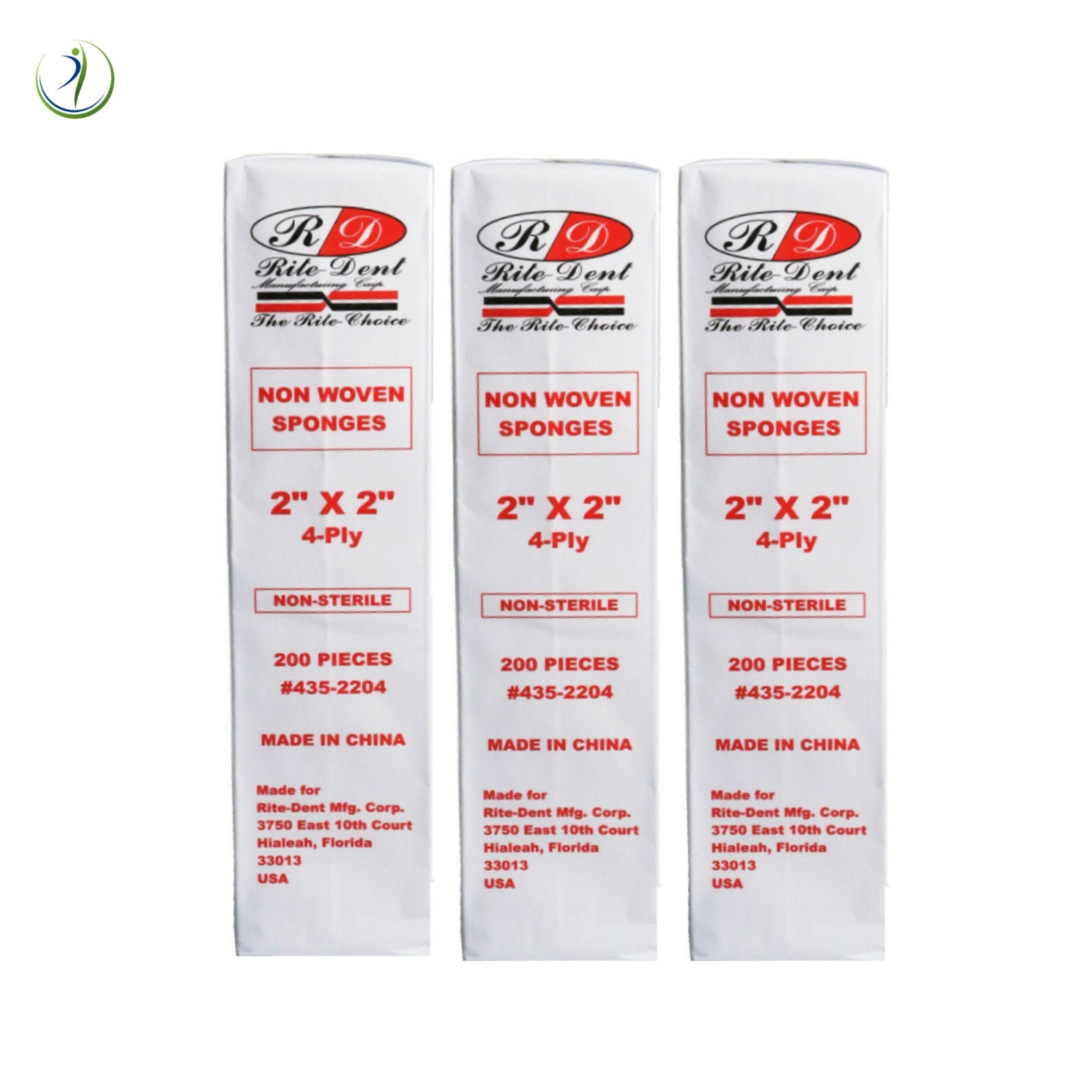 DENTAL COTTON GAUZE 2X2 4 PLY NON WOVEN 5,000/CASE MEDICAL HOSPITAL TATTOO SPA