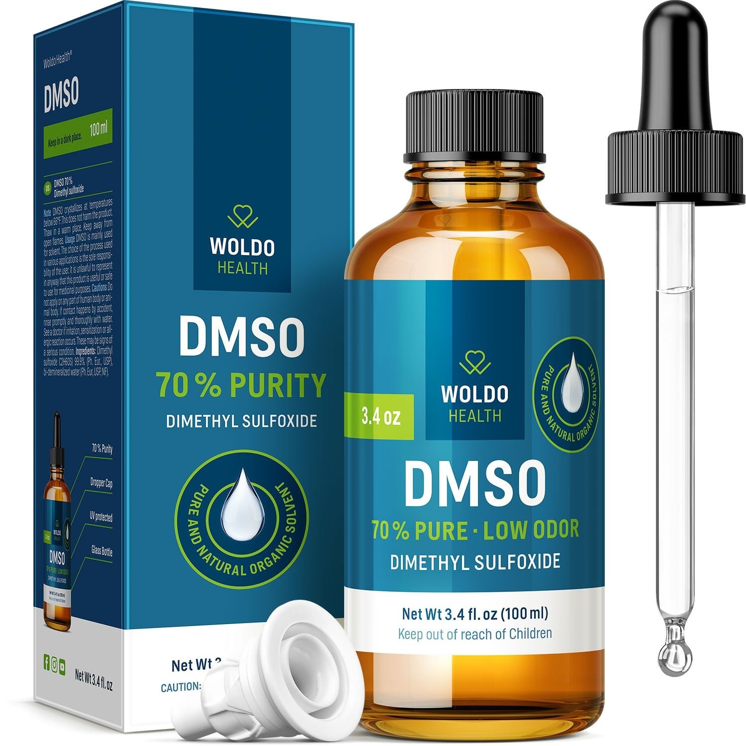 High Purity DMSO 70% Liquid – Pharmaceutical Grade Dimethyl Sulfoxide 3.38 fl oz