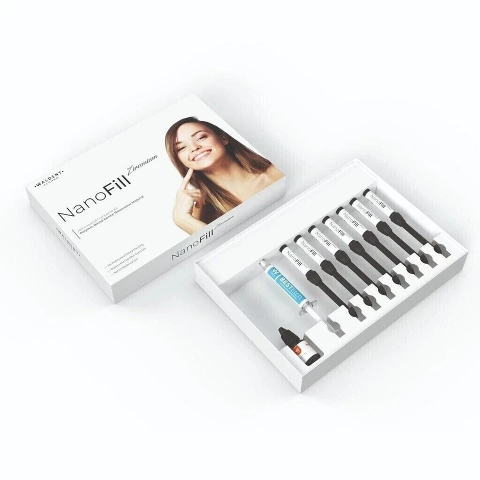 Waldent NanoFill Light Cure Radiopaque Zirconium Composite Kit 7 x 4g Syr fast s