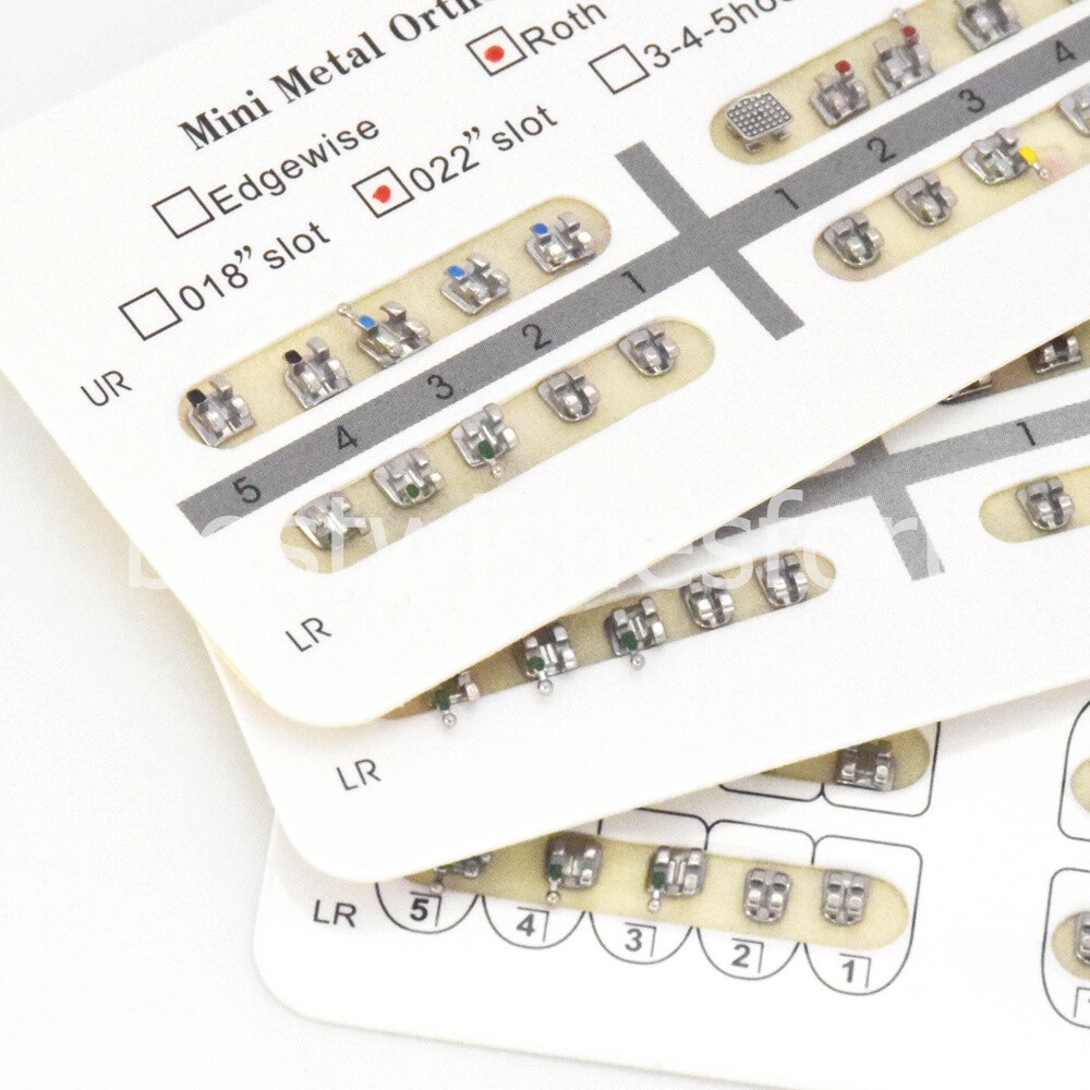 Dental Orthodontic MIM Monoblock Bracket Metal Mini Roth/MBT 0.022 3 4 5 Hook