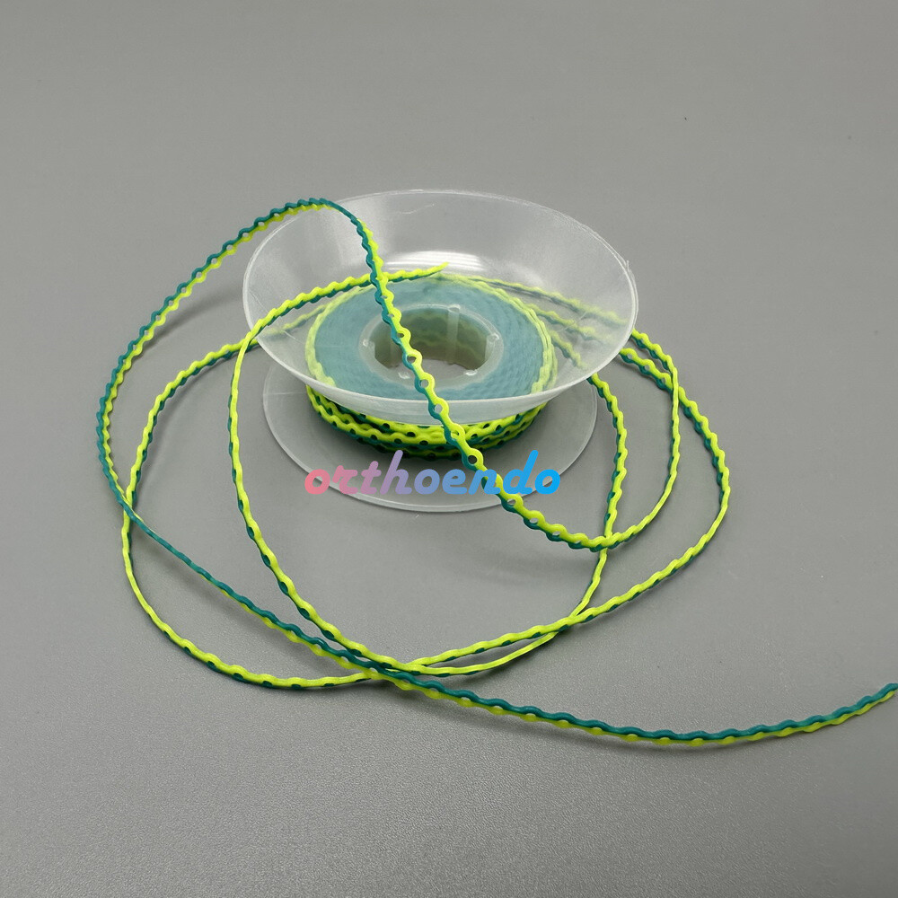 1 Roll Double Color Elastolink Elastic Power Chains (Ultra) Long Short 10 Sizes