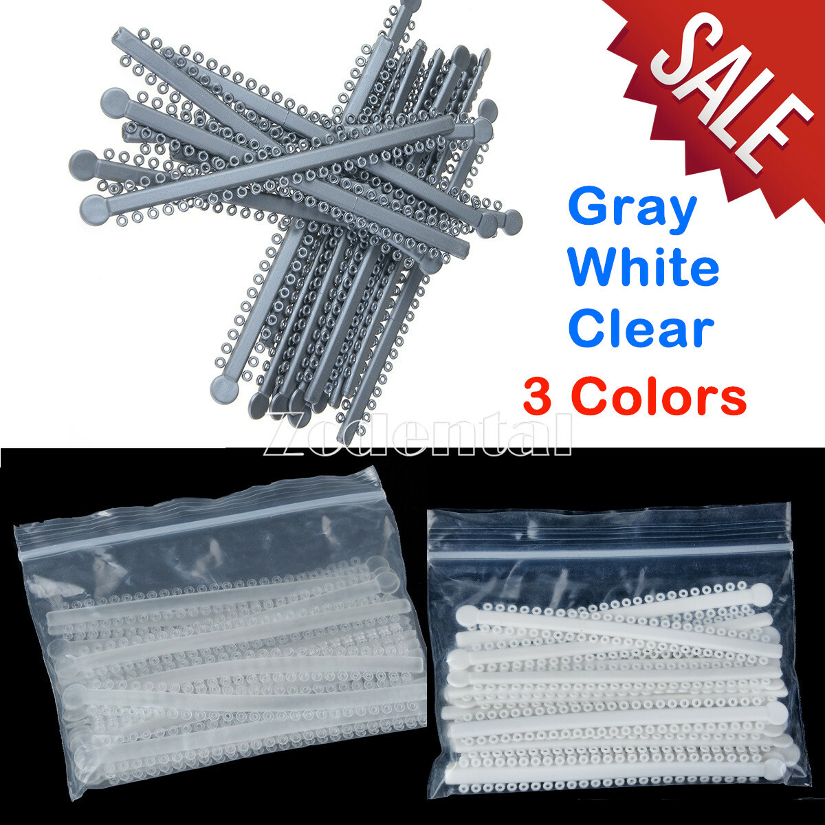 1000Pcs Dental Orthodontic Ligature Ties Elastic Rubber Bands Brace Treatment