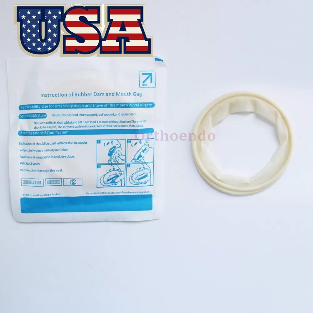 10Pcs Dental Disposable Sterile Rubber Dam Cheek Lip Retractor Opener Latex Free