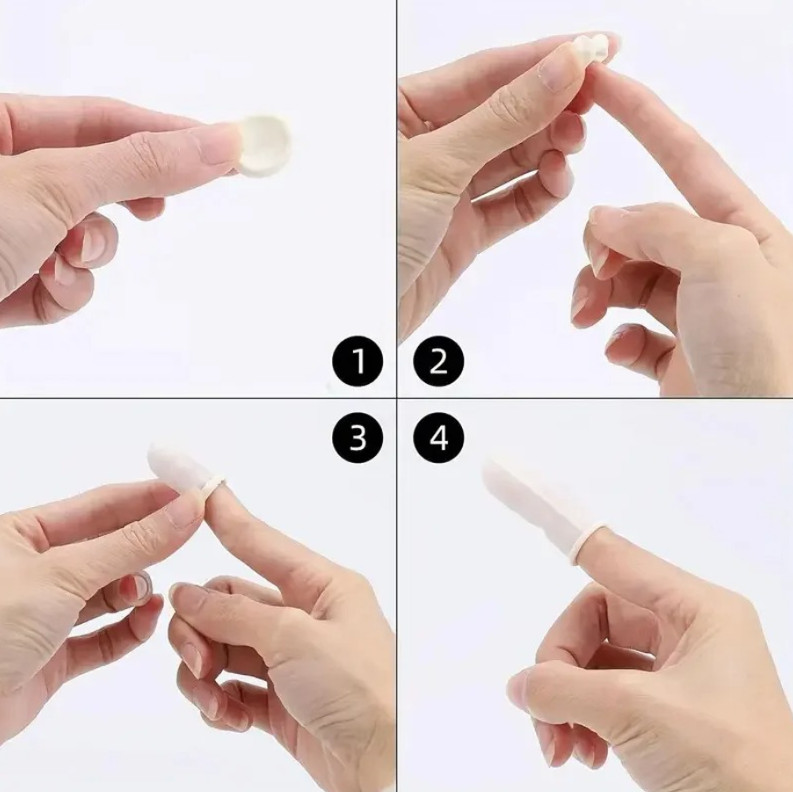 200pcs Multi-Color Disposable Latex Finger Cots Powder-Free Anti-Slip – NEW