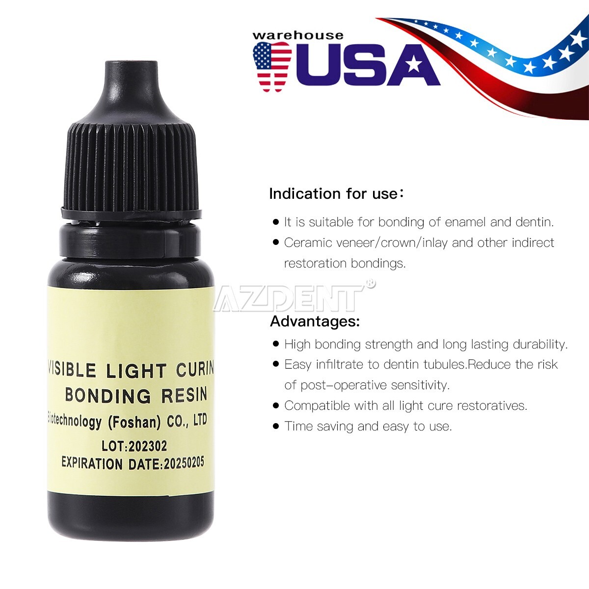 5ml Dental Adhesivo Adhesivo De Unión De Curado Con Luz Visible Dentina&esmalte