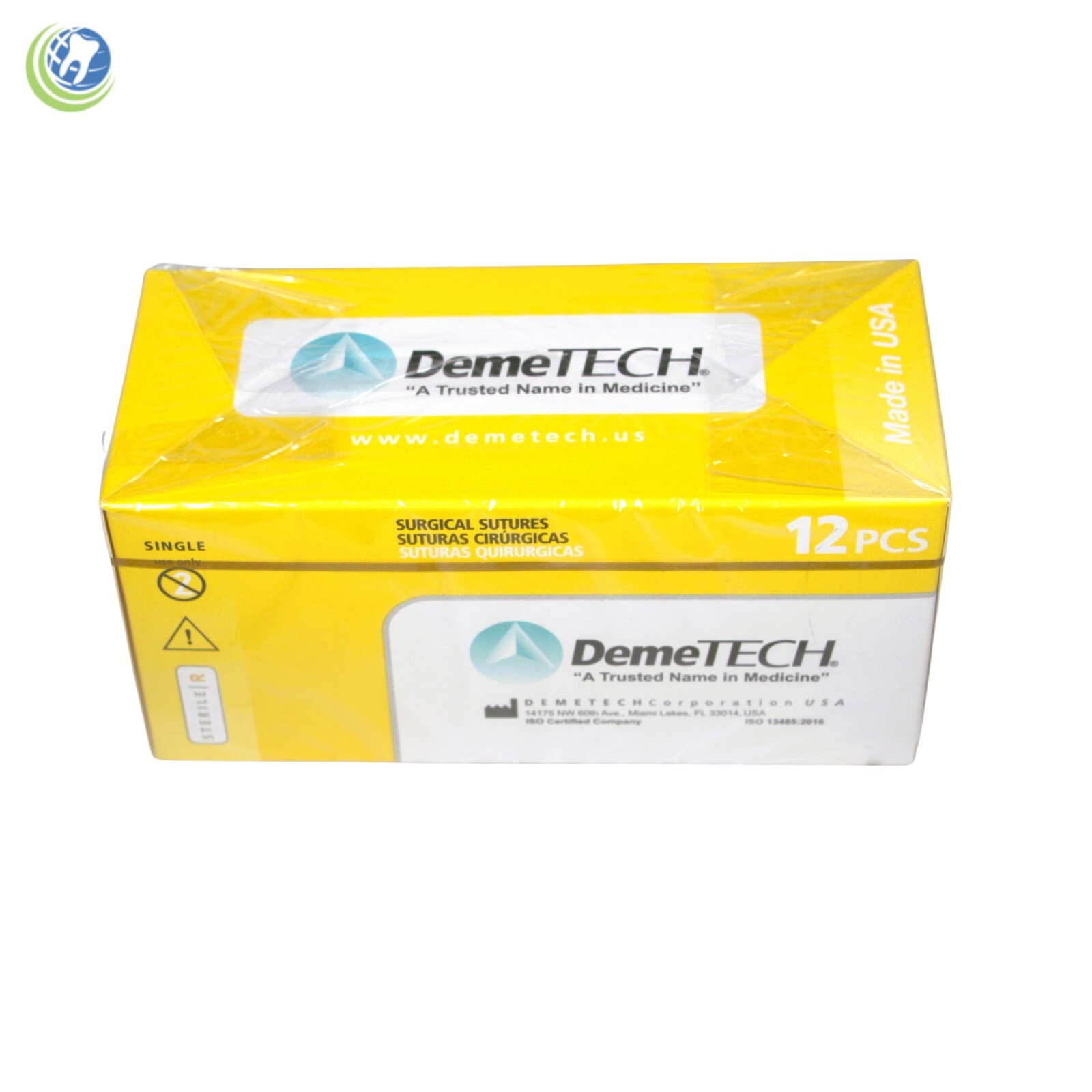 Dental Surgical Suture 3-0 Metric plain Catgut Absorbable USP 12/pack DemeTech
