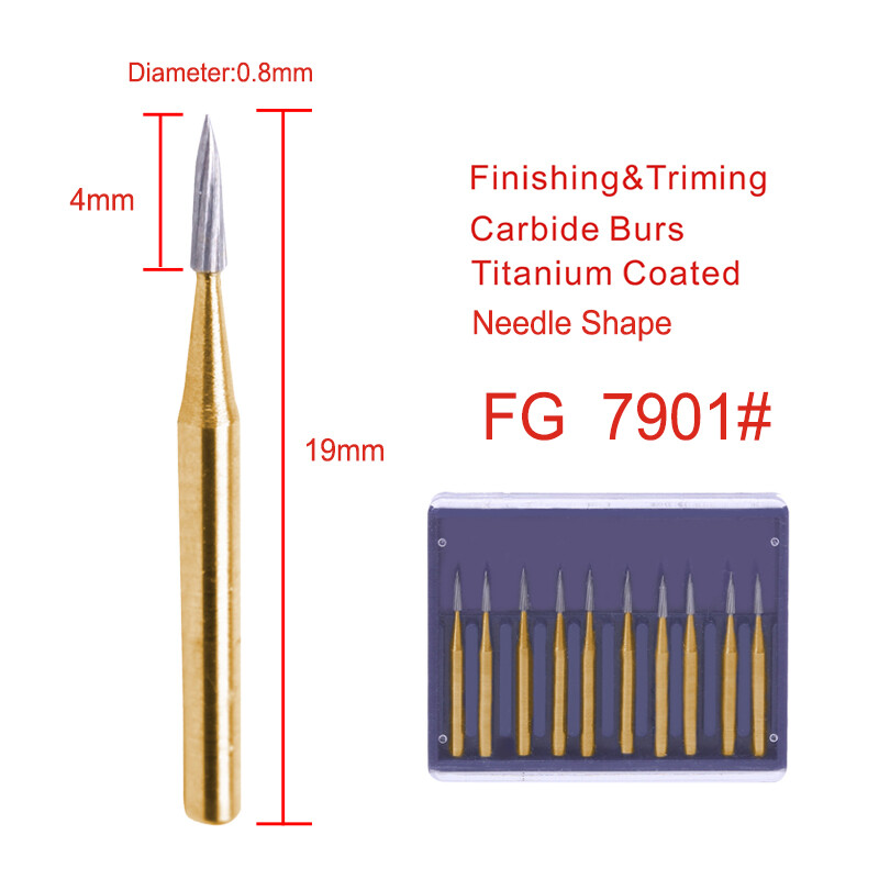 AZDENT Dental FG Tungsten Carbide Burs Dills Round Type For High Speed Handpiece