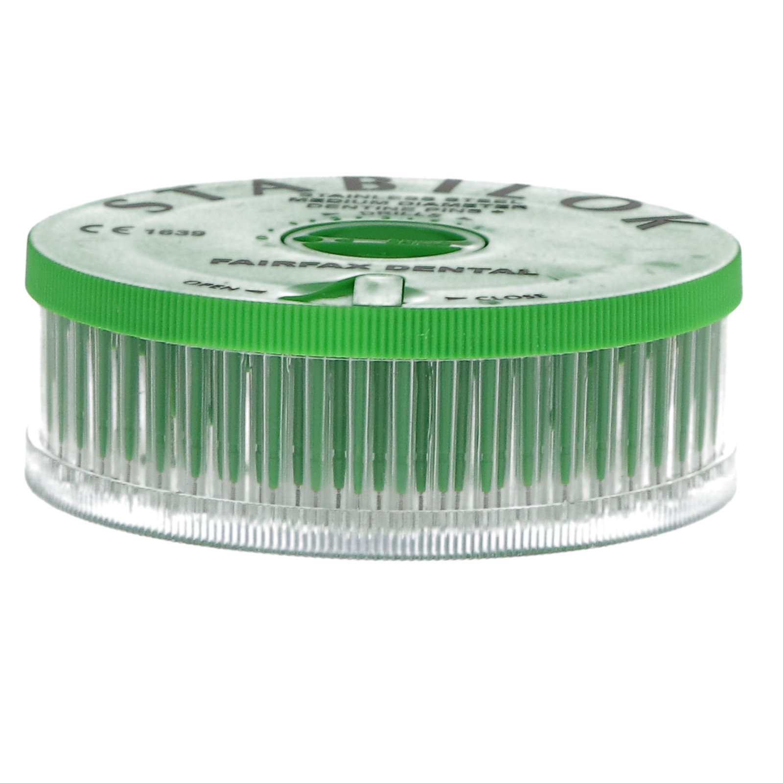 Fairfax Dental 60052 Stabilok Dentine Pins Single Shear Economy Green 100/Pk