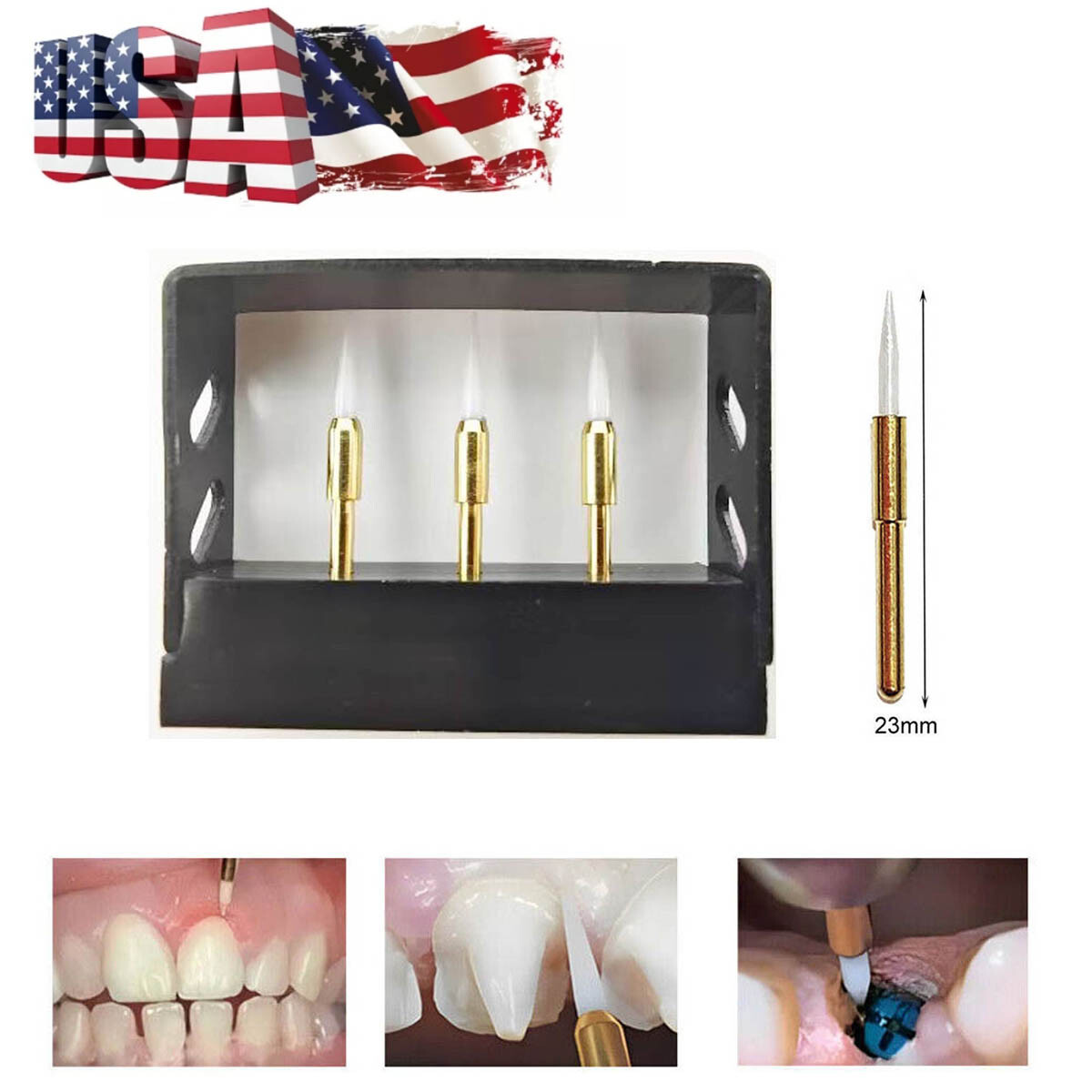 Dental Surgical Soft Tissue Trimmer Ceramic Bur 21/23mm Gingival Gingivectomy