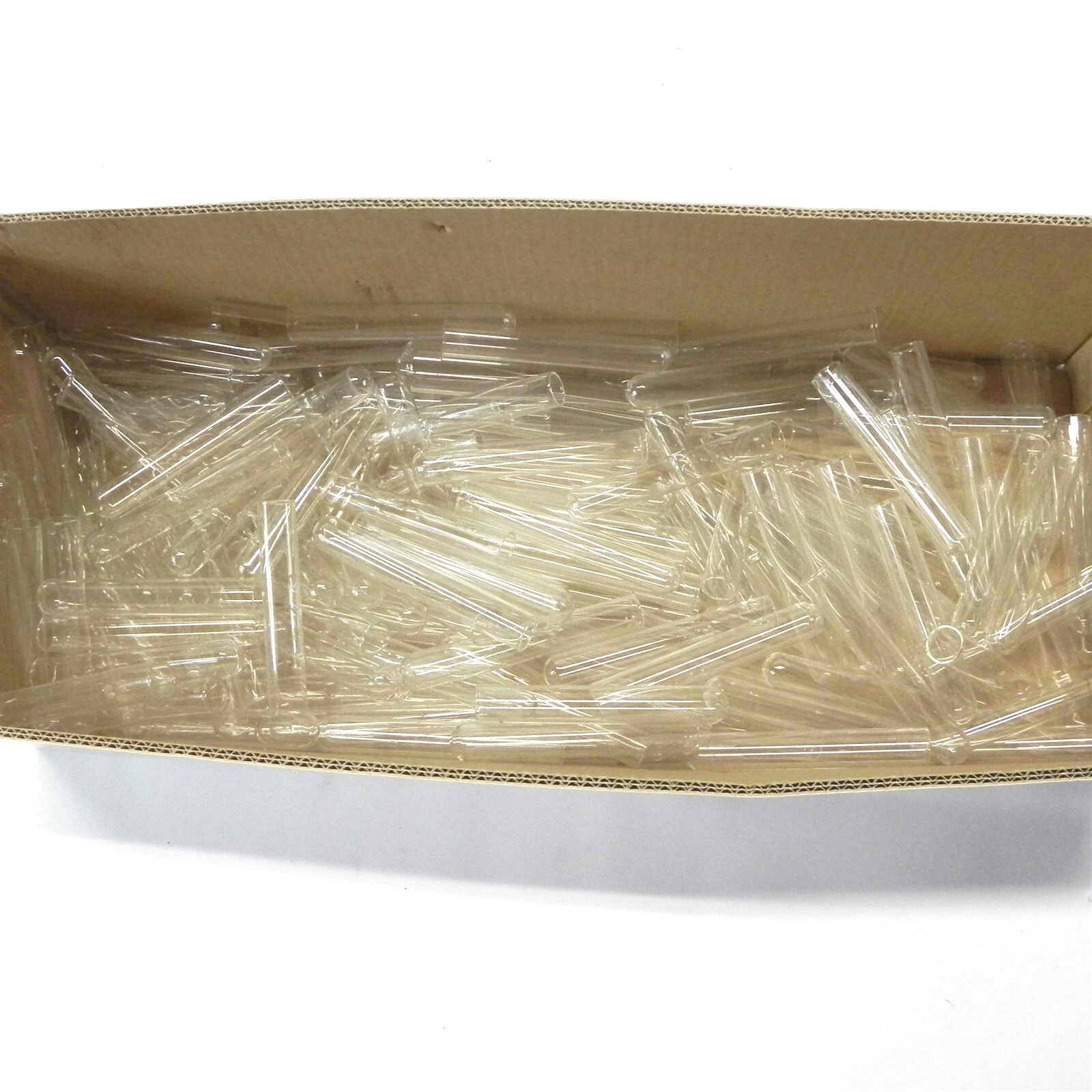 LARGE LOT OF GLASS TEST TUBES ASSORTED SIZES PYREX MIXED BRANDS NEW UNUSED SM LG
