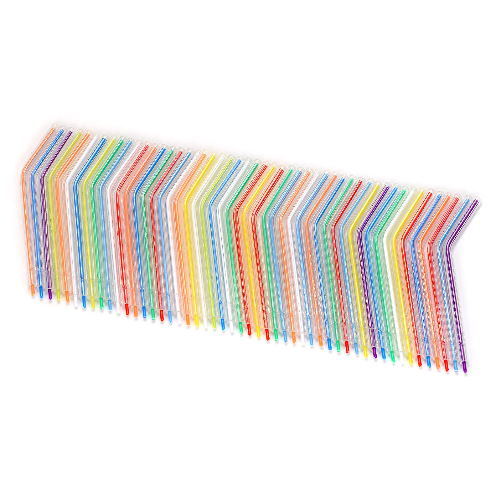 250 Pcs Colorful Plastic Disposable 3-Way Dental Syringe Air Water Nozzles Tips