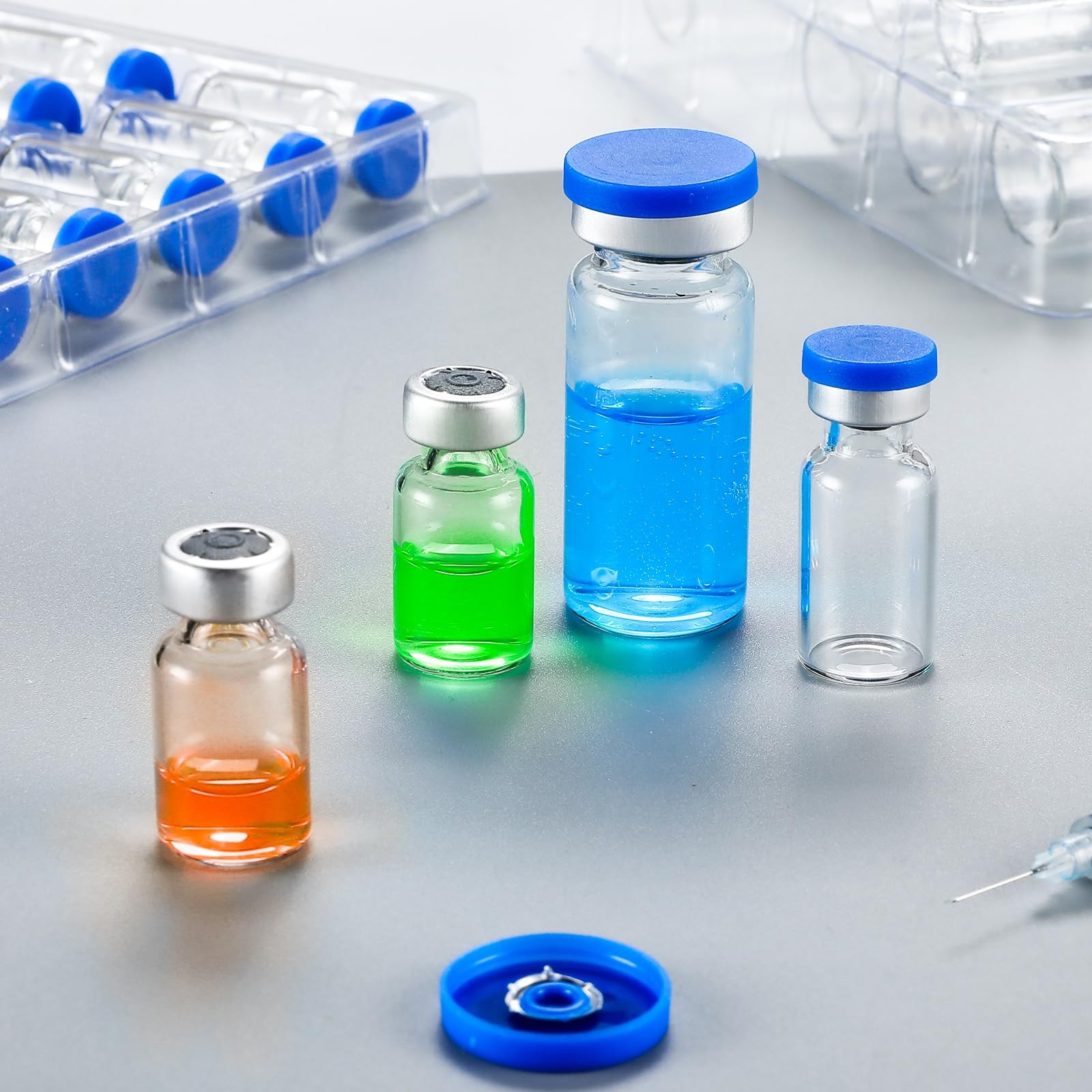 10ml Sterile Vials with Self Healing Injection Port and Sealing Cap, 10ML