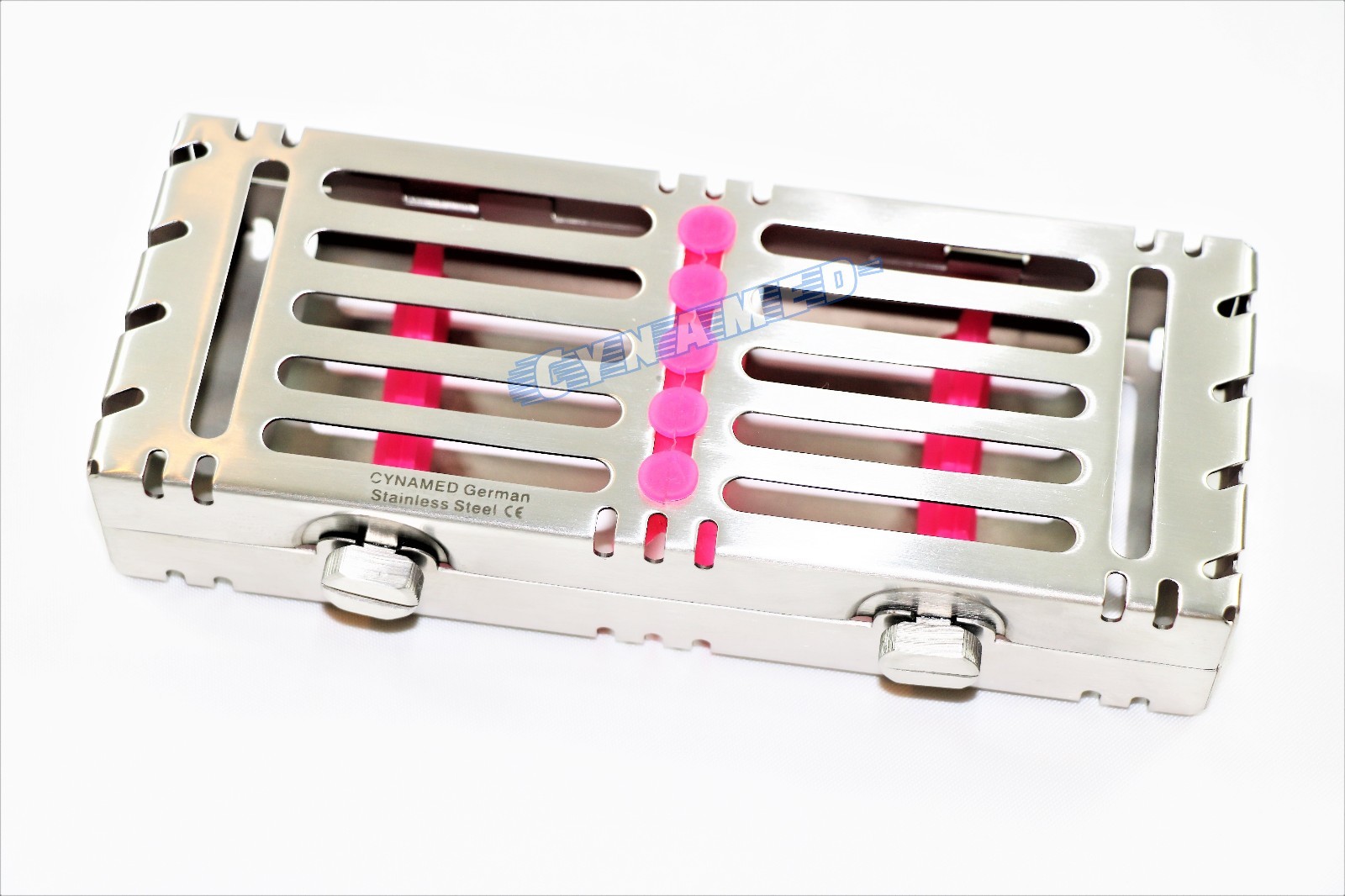 4 EA STERILIZATION CASSETTE WITH DOUBLE BUTTONS FOR 5 INSTRUMENTS AUTOCLAVABLE