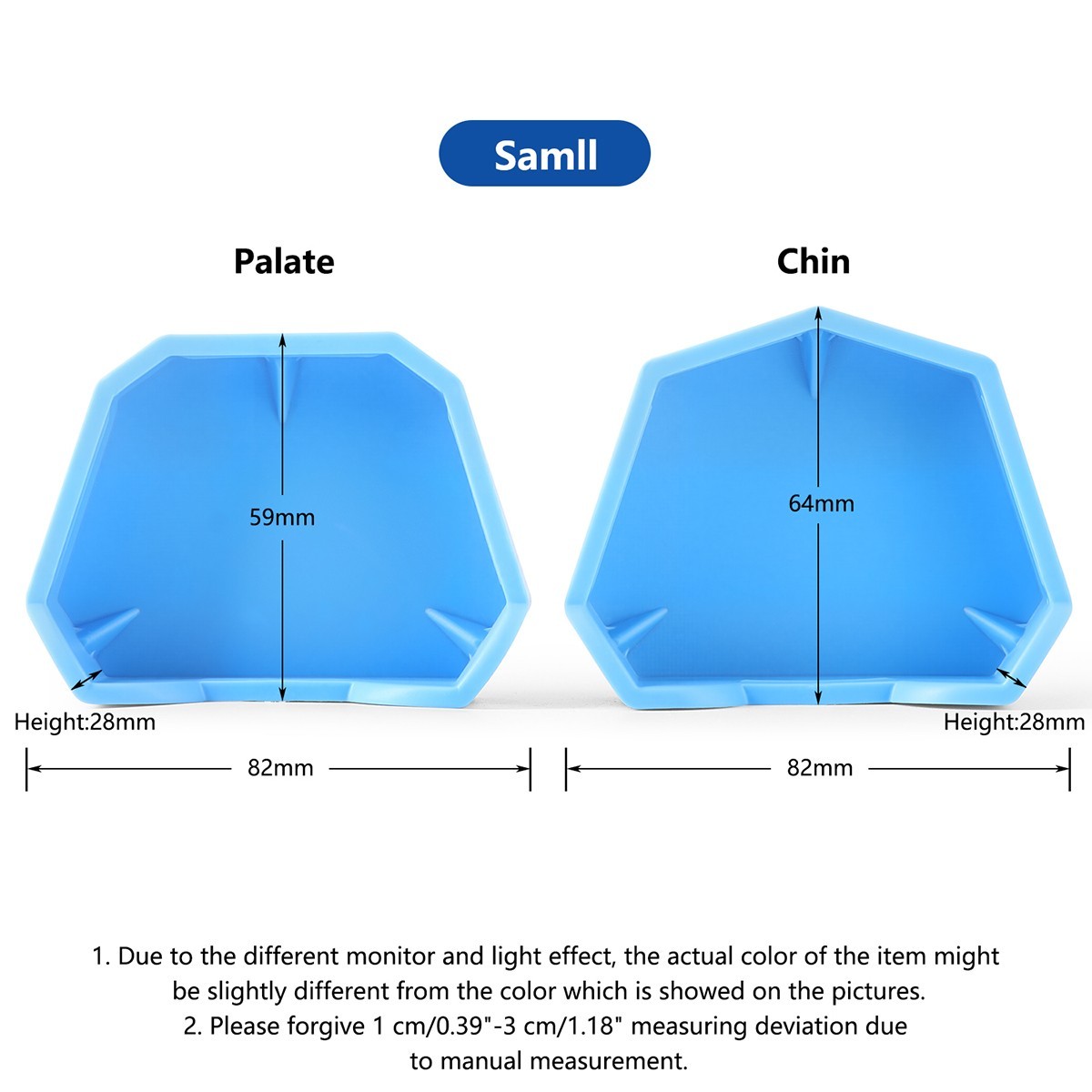 6pcs AZDENT Dental Lab Silicone Rubber Plaster Model Base Former Molds Tray