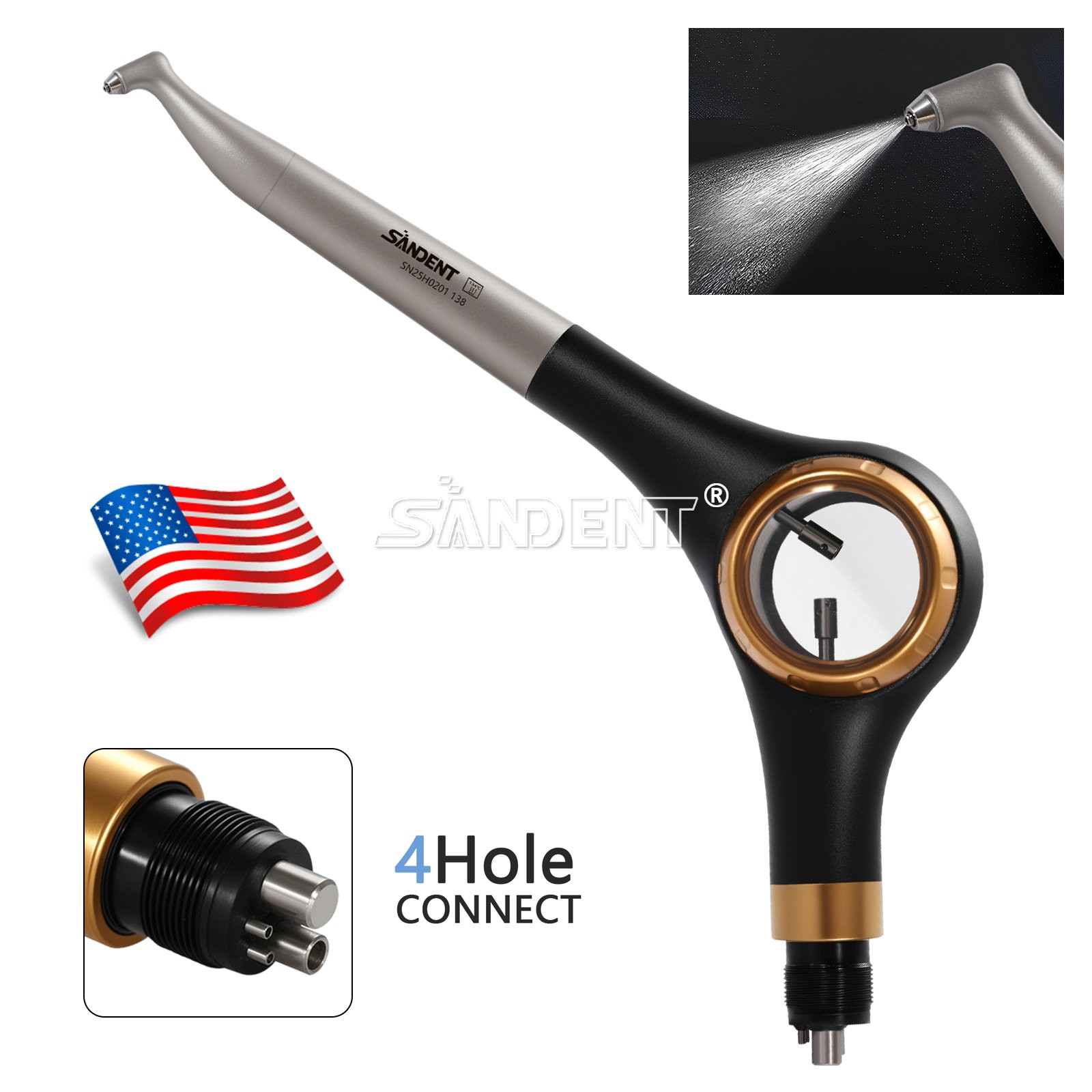 SANDENT Dental Air Polisher Supragingival Handpiece dt