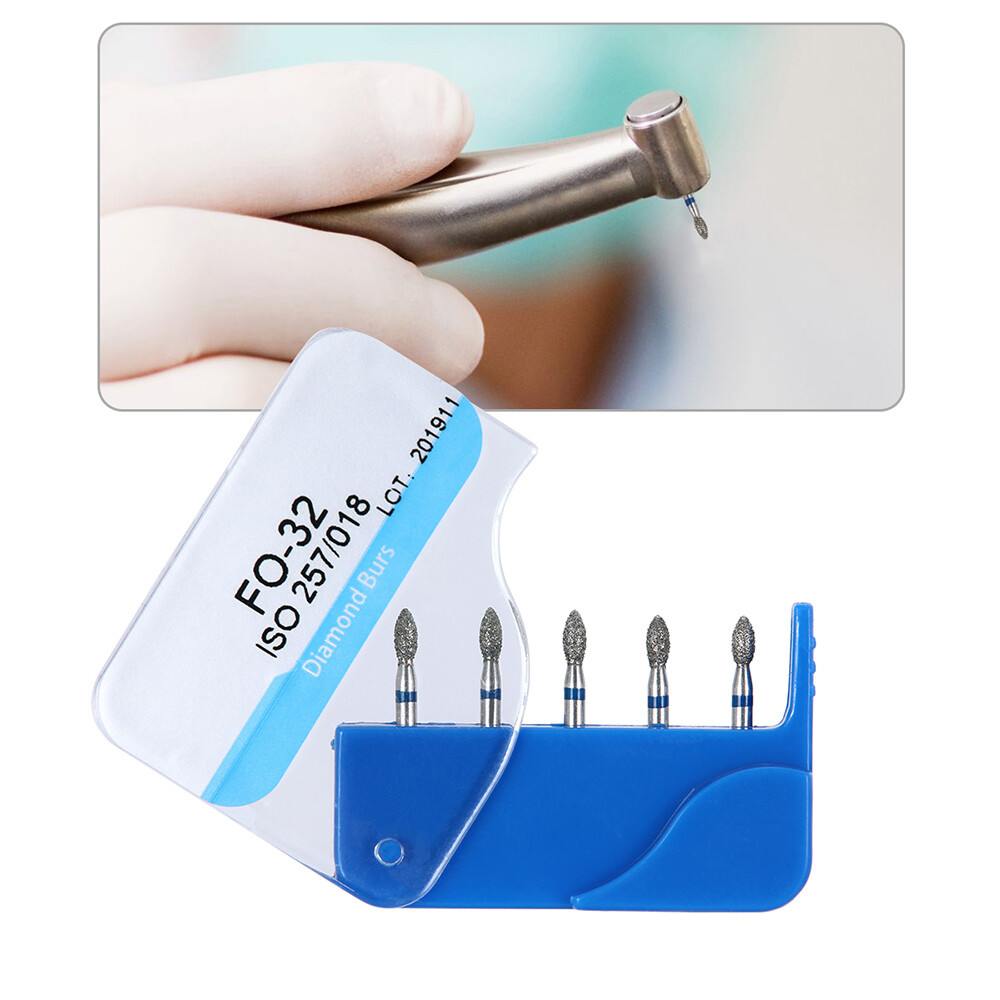 1000Pcs Dental Diamond Burs For High Speed Handpiece Medium FG 1.6MM 20Types