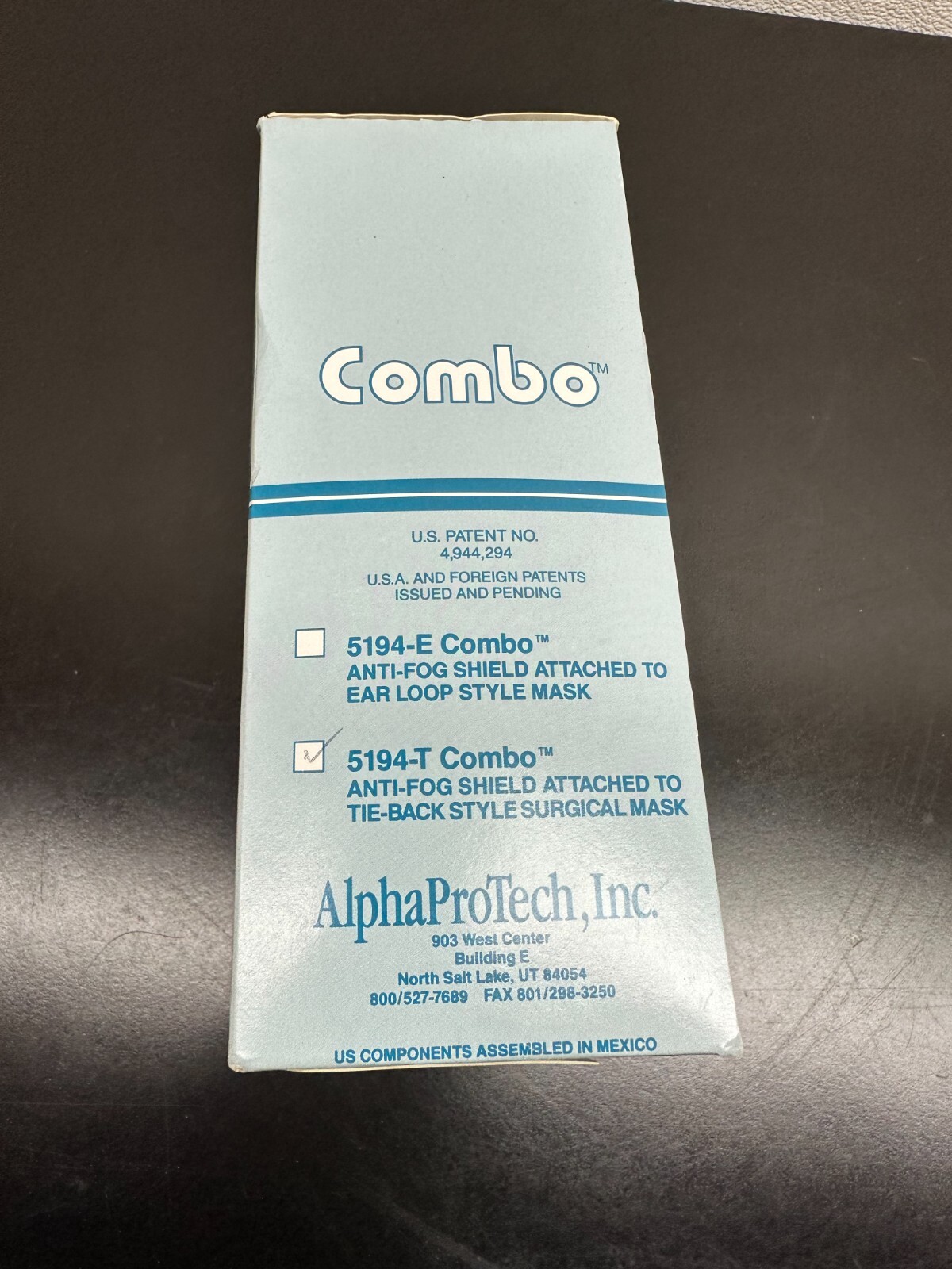 AlphaProTech Combo 5194-T Combo Anti-Fog Shield Attached To Surgical Mask