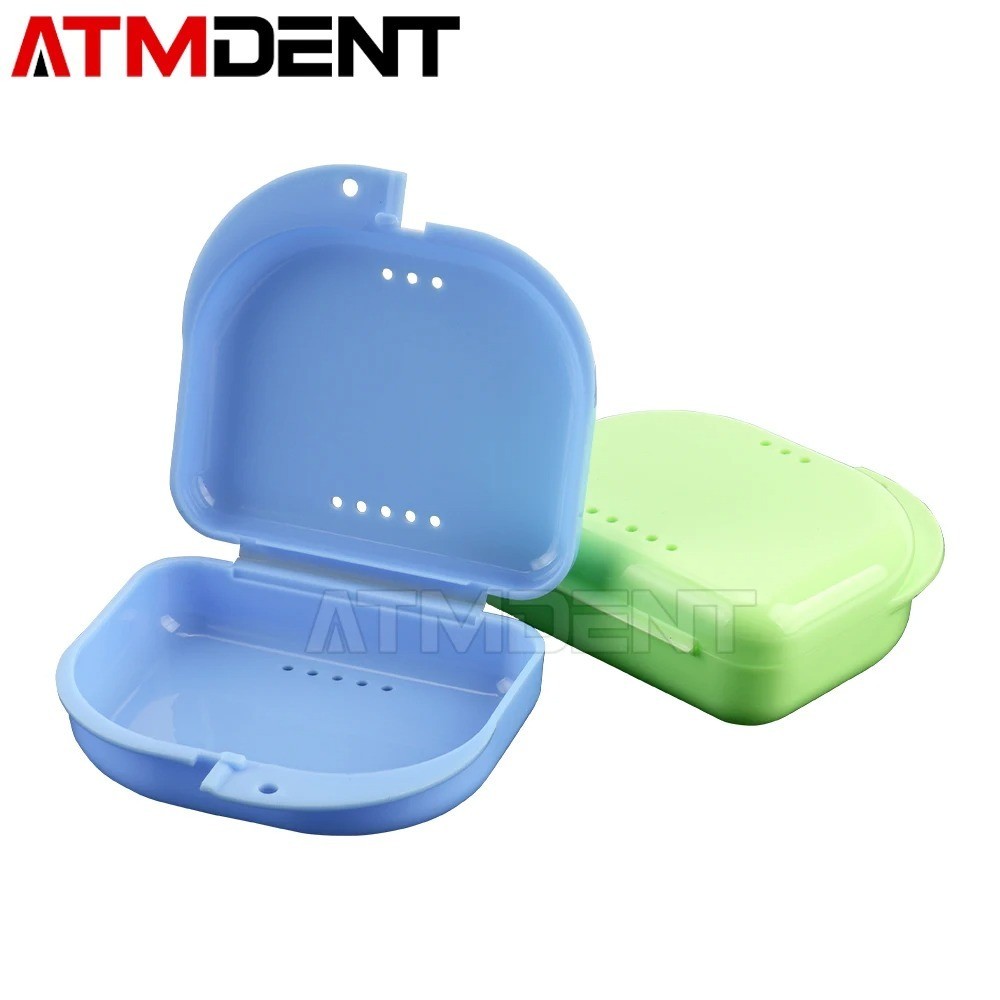 1PC Denture Case Retainer Box Dental Braces Storage Holder with Vent Holes