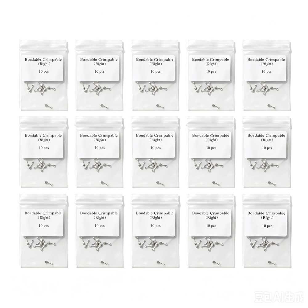10Pcs/pack Dental Orthodontic Bondable Sliding Crimpable Hook Long Curved