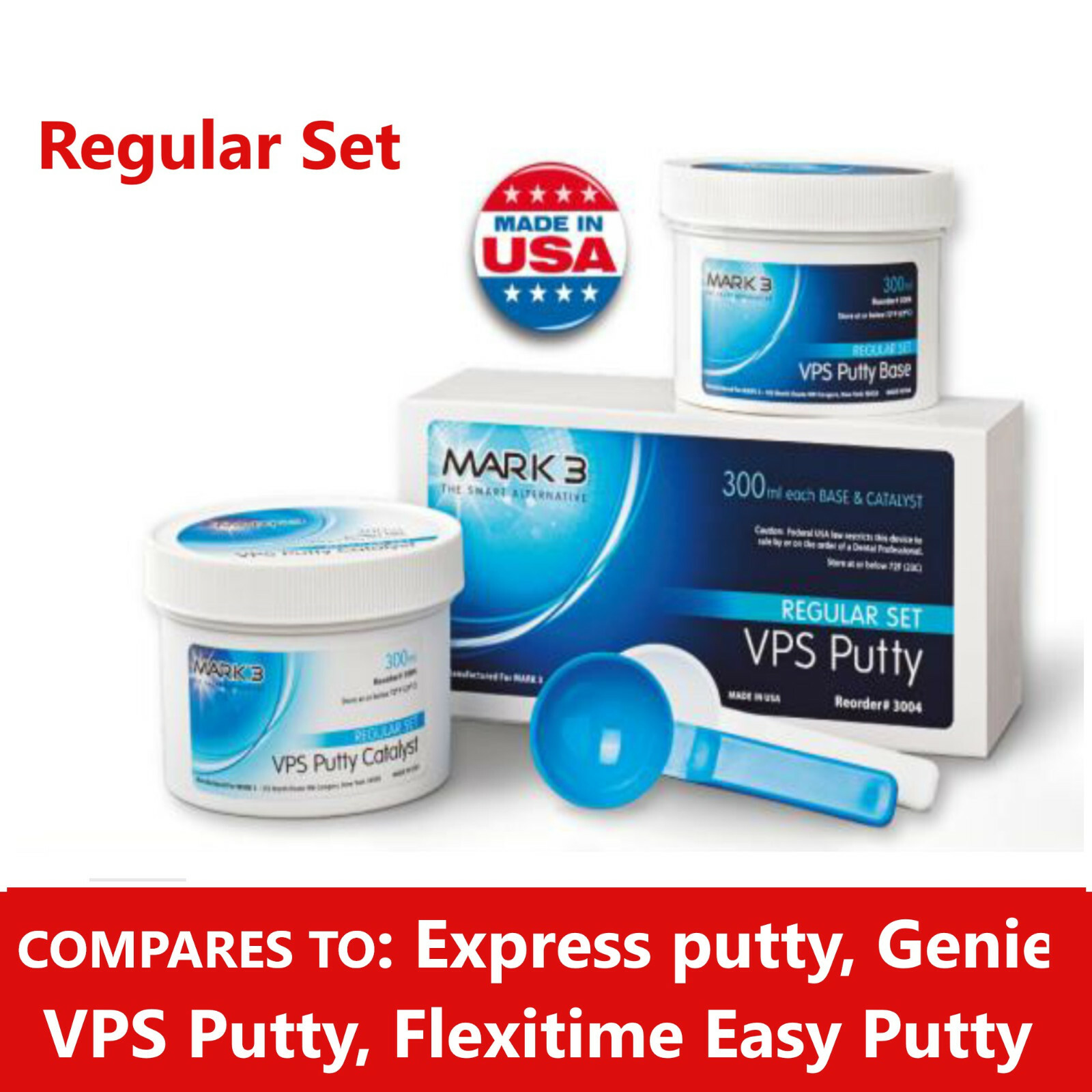 Dental VPS Putty VPS Impression Material Base Catalyst 600 ml Express putty VPS