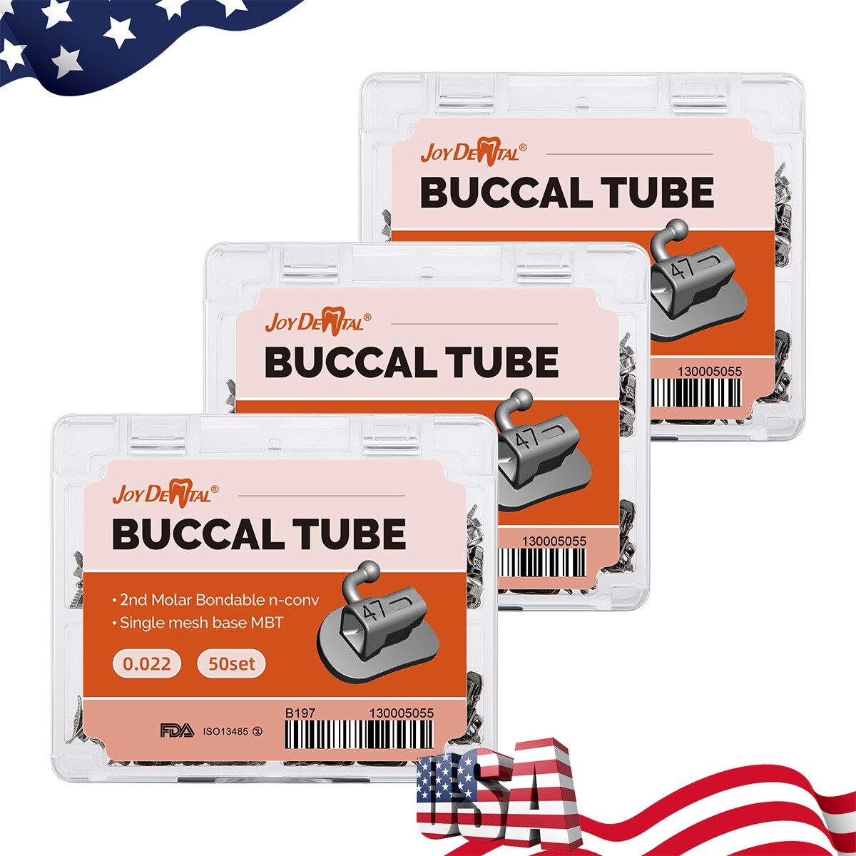 Dental Ortodoncia Tubos bucales de MBT 022 2do Molar Bondable Non-Convertible