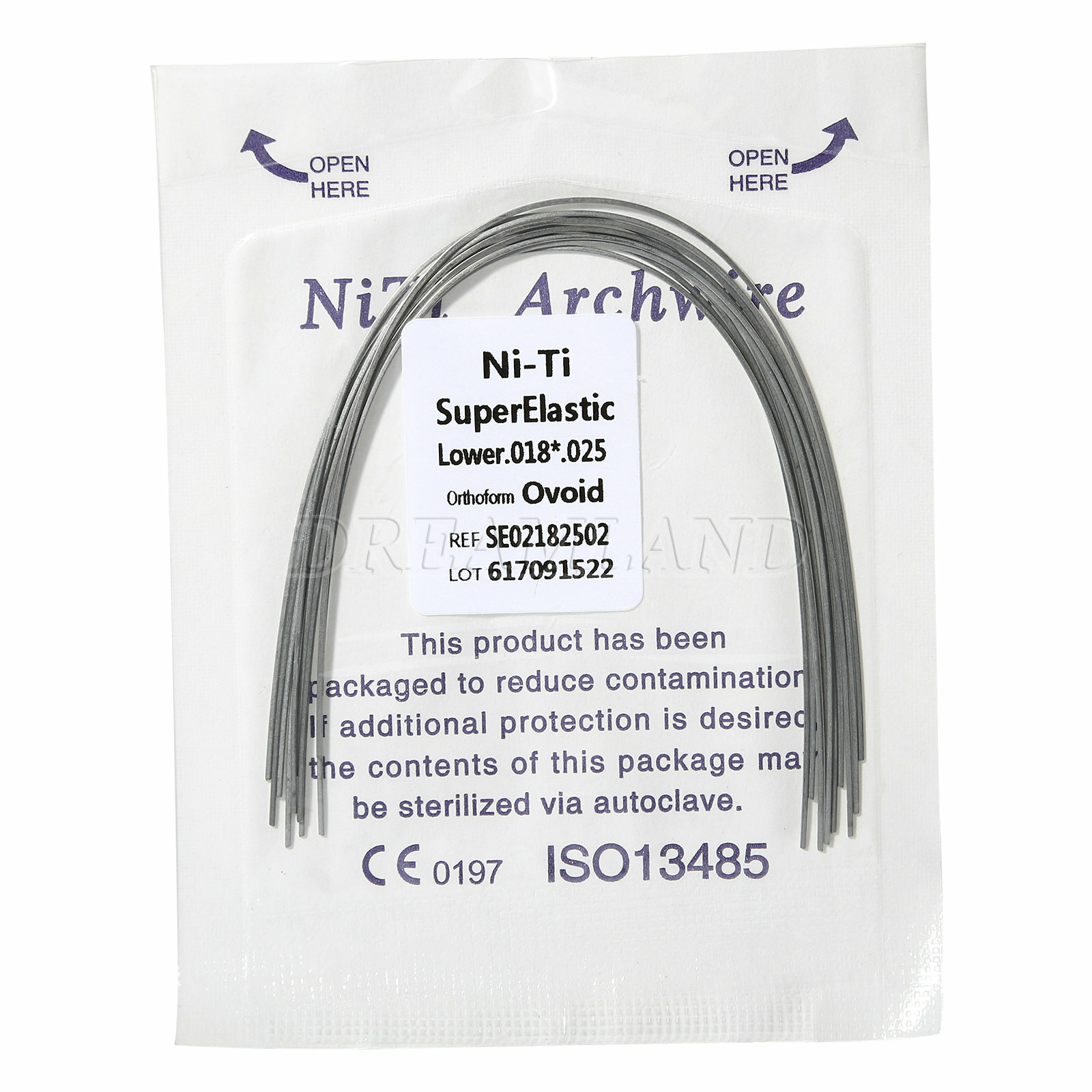 Dentales Ortodoncia Arcos de Súper Elásticos NITI Rectangular Alambres de Arco