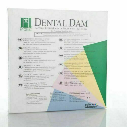 Coltene Whaledent Dental Rubber Dam Sheets Latex Extra Strength (Size 6X6)FSHIP